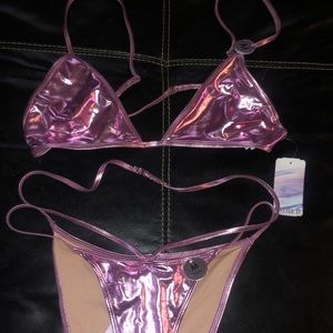 Forever 21 Metallic Pink Bikini